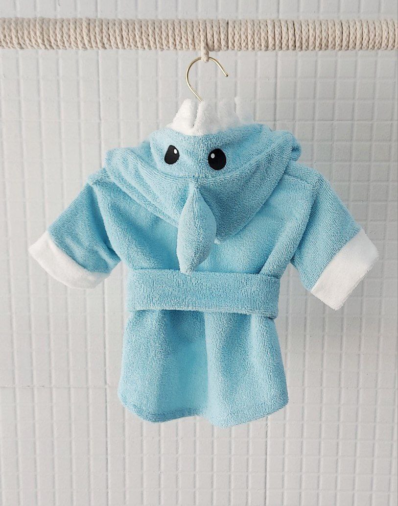 لباس سگ مدل حوله ای آبی آسمانی