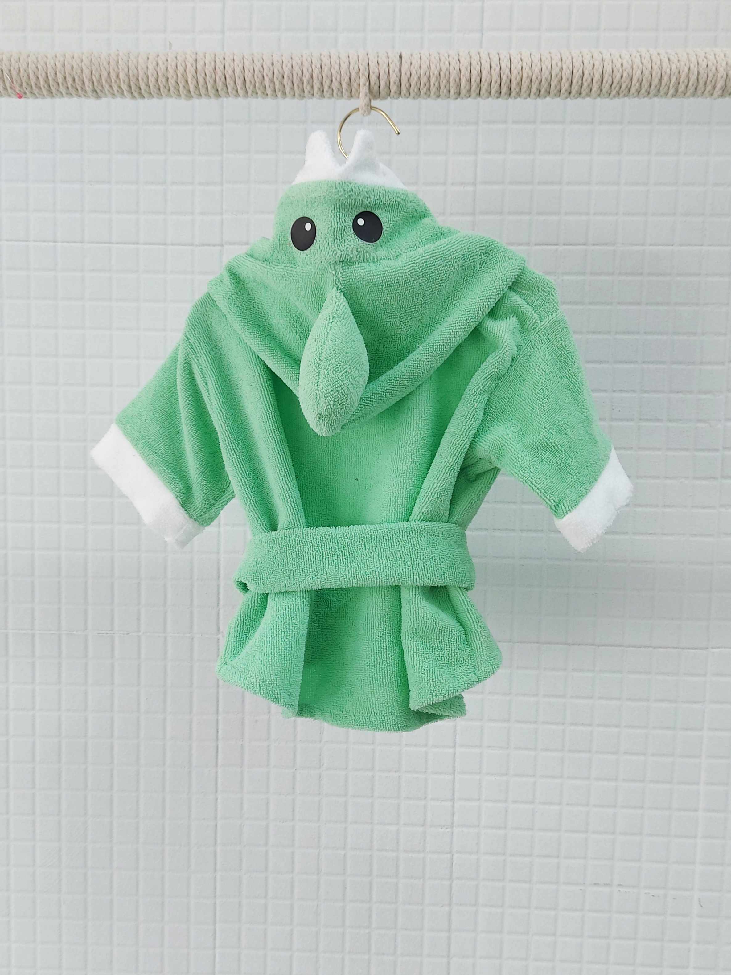 لباس سگ مدل حوله ای سبز پسته ای